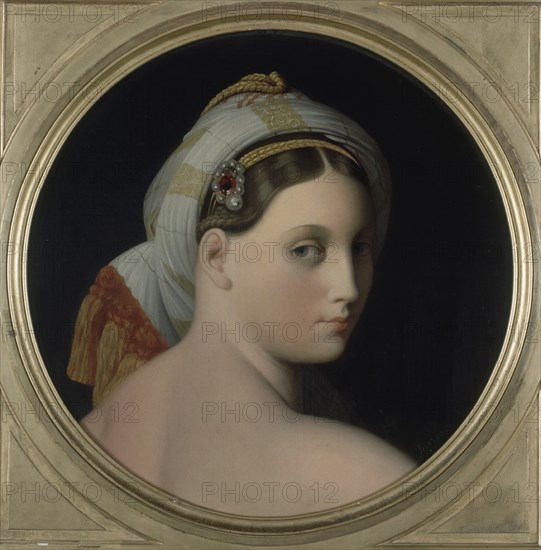 INGRES 1780/1867
CABEZA DE LA GRAN ODALISCA - S XIX - Diam 42 cm - NEOCLASICISMO FRANCES
CAMBRAI, MUSEO
FRANCIA