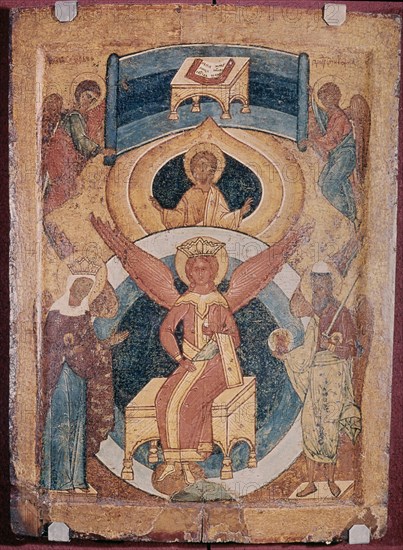*SOFIA LA DIVINA SABIDURIA EN SU TRONO
MOSCU, GALERIA TRETJAKOV
RUSIA