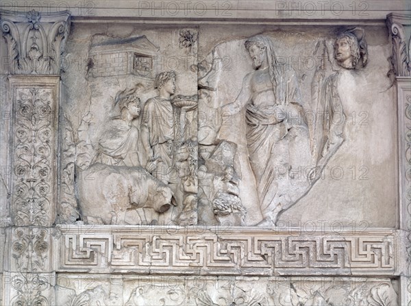 *ARA PACIS:DET SACRIFICIO A PENATES(DIOSES DE DESPENSA,PROTECTORES DE ESTADO Y COMUNIDAD
ROMA, MUSEO ARA PACIS
ITALIA
This image is not downloadable. Contact us for the high res.
