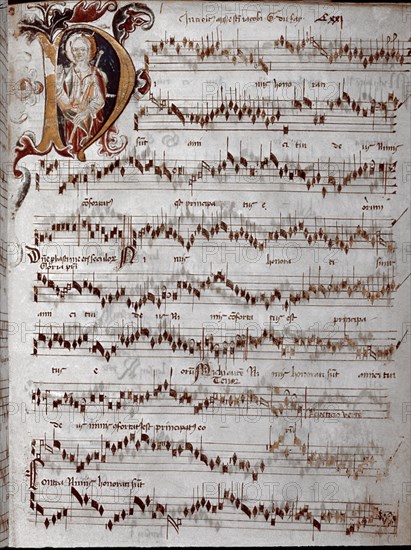 DUFAY GUILLERMO 1400/74
*CANTORAL DE MISA DE S JACOBO - S XV
BOLONIA, LICEO MUSICAL
ITALIA
This image is not downloadable. Contact us for the high res.
