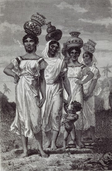 GRABADO-CAMPESINAS DE PARAGUAY