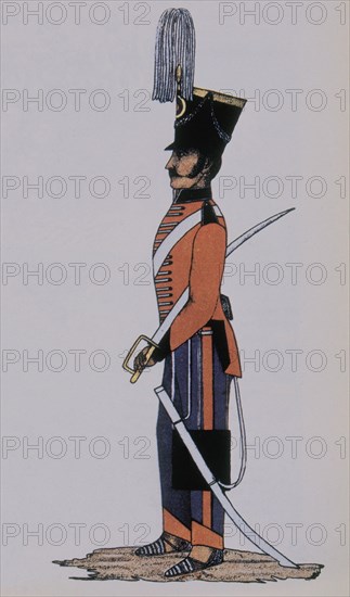 SOLDADO DEL BATALLON GUIAS DE LA GUARDIA-COLOMBIA 1877
This image is not downloadable. Contact us for the high res.