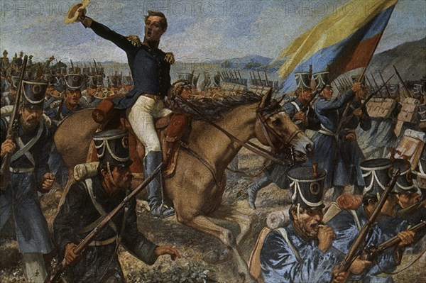 HERRERA TORO ANTONIO 1857/1914
BATALLA AYACUCHO-SUCRE ATACANDO AL BATALLON ESPAÑOL-1824
CARACAS, CONGRESO
VENEZUELA