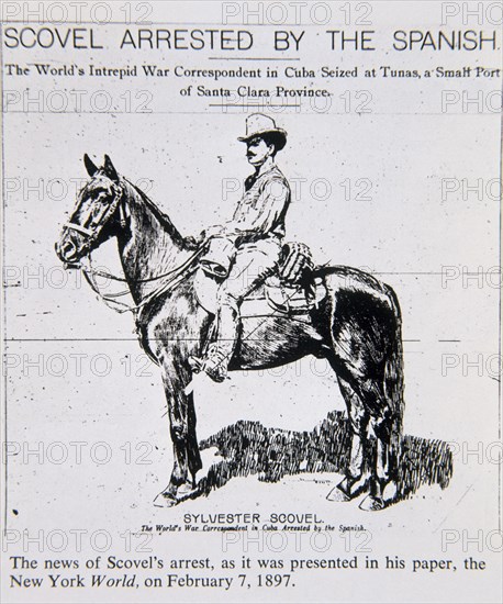 EL CORRESPONSAL DE GUERRA SCOVEL ES ARRESTADO EN "CUBA"

This image is not downloadable. Contact us for the high res.
