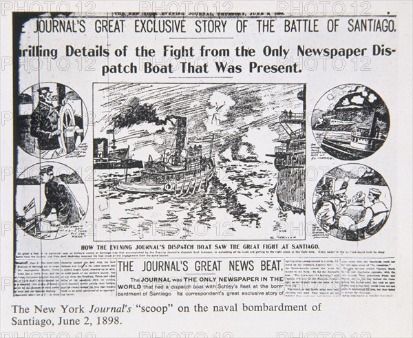 BOMBARDEO DE SANTIAGO EN EL NEW YORK JOURNAL"SCOOP"-6/1898