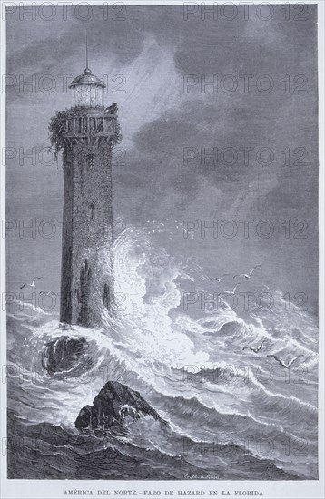 GRABADO-AMERICA DEL NORTE-FARO DE HAZARD EN LA FLORIDA
This image is not downloadable. Contact us for the high res.