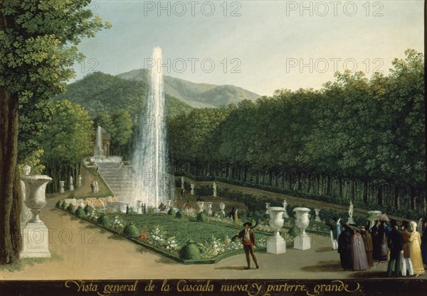 BRAMBILLA FRANCISCO
VISTA GENERAL DE LA CASCADA NUEVA Y PARTERRE GRANDE-S XIX
ARANJUEZ, PALACIO REAL
MADRID