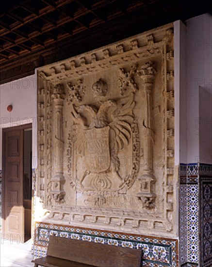 INTERIOR-PATIO-DET ESCUDO DE ESPAÑA CON AGUILA BICEFALA-
GUADALAJARA, PALACIO MENDOZA(INST
GUADALAJARA
This image is not downloadable. Contact us for the high res.