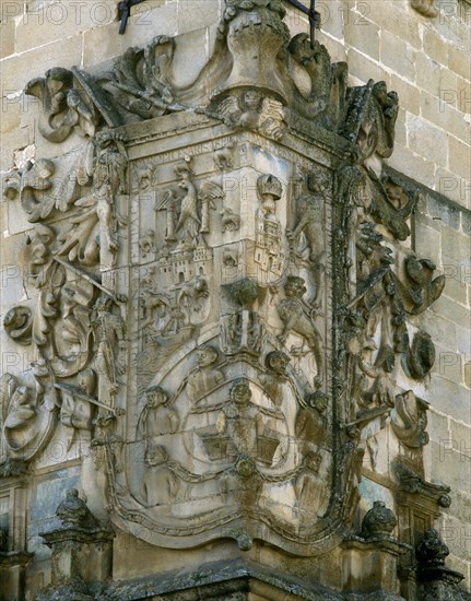 EXTERIOR-DET ESCUDO-OTORGADO POR CARLOS I A FCO PIZARRO
TRUJILLO, PALACIO DEL MARQUES DE CONQUISTA
CACERES
This image is not downloadable. Contact us for the high res.