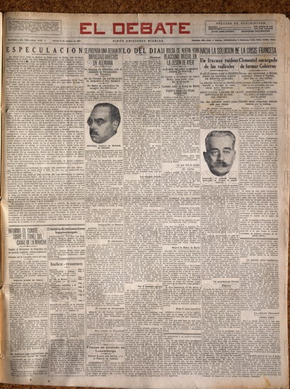 PERIODICO EL DEBATE-31/10/1929-PAGINA DE ECONOMIA MUNDIAL-ARTICULO SOBRE CRISIS EN BOLSA N YORK
MADRID, HEMEROTECA MUNICIPAL
MADRID