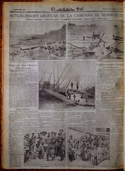 PERIODICO EL SOL-ACTUALIDADES DE LA CAMPAÑA DE MARRUECOS-1925
MADRID, HEMEROTECA MUNICIPAL
MADRID