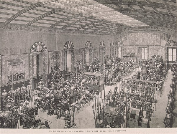 VELA
ILUST ESP/AMER-1894-REAL ARMERIA-SALON PRINCIPAL-GRABADO