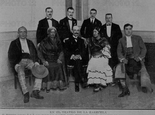 REVISTA B/N-TEATRO DE LA ZARZUELA-M.FALLA Y ACTORES DE"LA VIDA BREVE"
This image is not downloadable. Contact us for the high res.