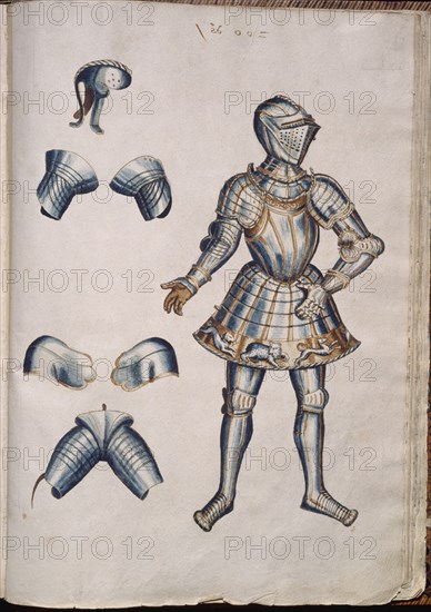 DIBUJO DE LA ARMADURA DE CARLOS V - A/93-
MADRID, ARMERIA REAL-BIBLIOTECA
MADRID