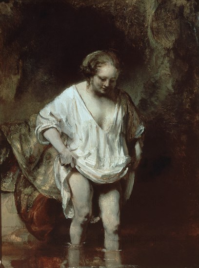 Rembrandt, Femme au bain