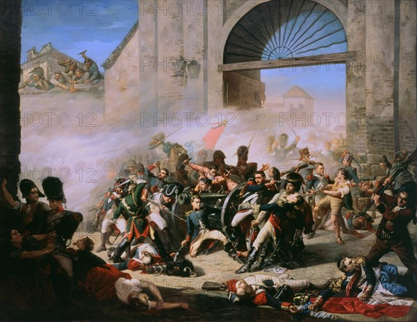 CASTELLANOS MANUEL 1826-1880
MUERTE DAOIZ Y VELARDE-DEFENSA PARQUE DE ARTILLERIA POR EL PUEBLO MADRID
Madrid, musée municipal