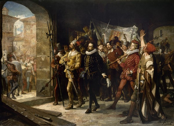 FERRAN MANUEL 1830/1896
ANTONIO PEREZ LIBERADO DE LA CARCEL DE LOS MANIFESTADOS EN 1591 - O/L - 180x246
BARCELONA, ACADEMIA DE BELLAS ARTES DE SAN JORGE
BARCELONA
This image is not downloadable. Contact us for the high res.