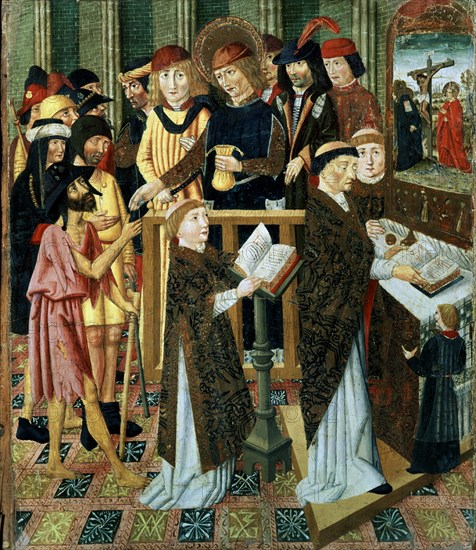 HUGUET JAIME(TALLER) SIGLO XV
MISA DE PEREGRINOS - TEMPLE Y ORO/TABLA - 83x72 - GOTICO TARDIO - ESTILO HISPANO-FLAMENCO - S XV
MADRID, MUSEO THYSSEN-BORNEMISA
MADRID

This image is not downloadable. Contact us for the high res.