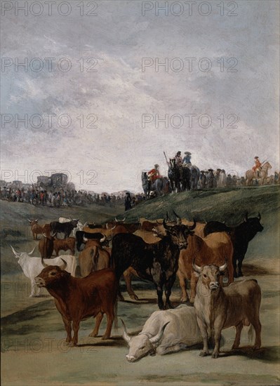 Goya, Retraite de taureaux ou Taureaux au ruisseau