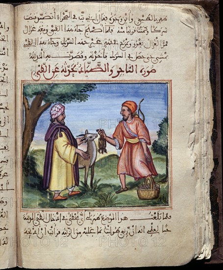 "CONSOLACIONES EN EL ENTRETENIMIENTO DE CALIFAS Y JEFES"ARABE 528-F36V-COMERCIANTE TRATA CON CAZADOR
SAN LORENZO DEL ESCORIAL, MONASTERIO-BIBLIOTECA
MADRID