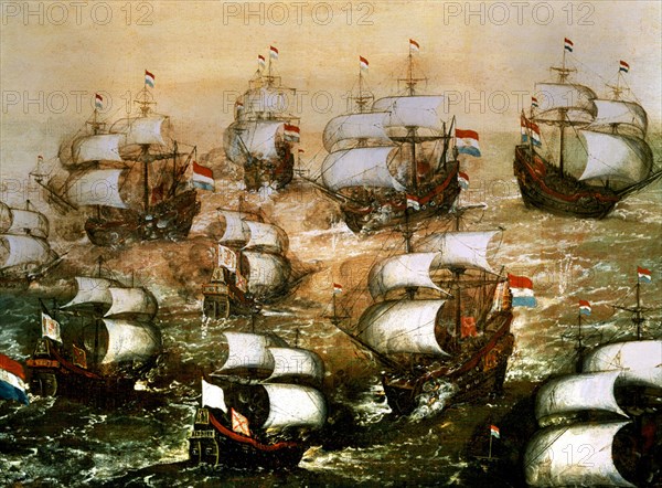 Naval battle of the Spanish Armada