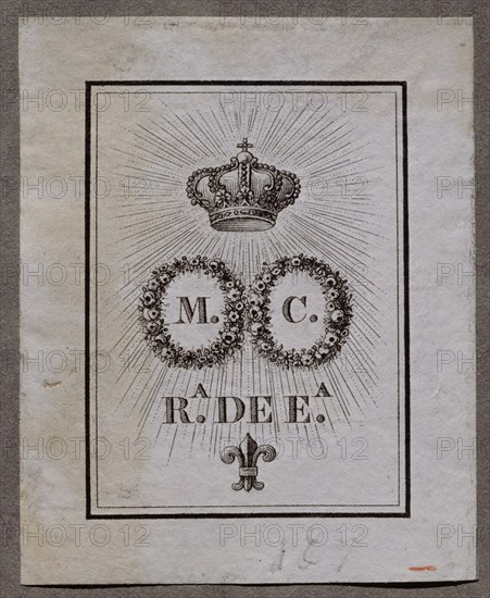 EXLIBRIS MªCRISTINA DE BORBON(MADRE ISABELII)COL CORONA ESPAÑOLA
MADRID, PALACIO REAL-BIBLIOTECA
MADRID

This image is not downloadable. Contact us for the high res.