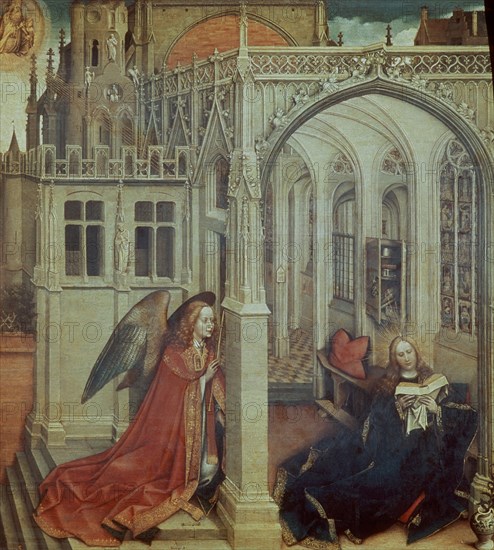 FLEMALLE MAESTRO DE 1378/1444
LA ANUNCIACION- AUTOR CONOCIDO TAMBIEN COMO ROBERT CAMPIN
Madrid, musée du Prado