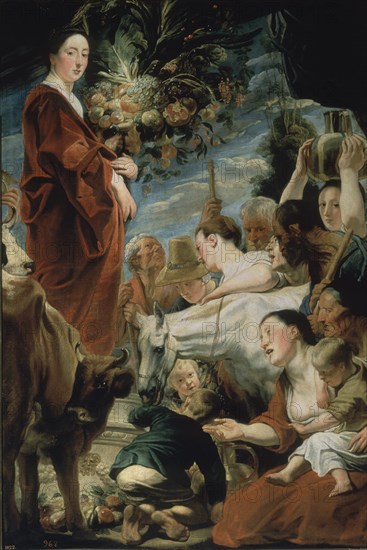 Jordaens, Offrandes à Pomone, déesse des fruits et des arbres