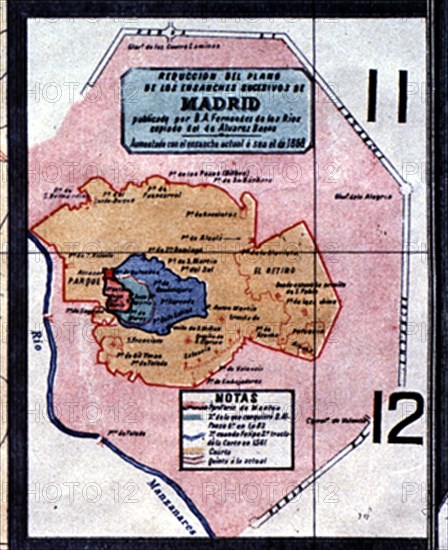 CAÑADA FACUNDO
REDUCCION DEL PLANO DE LOS SUCESIVOS ENSANCHES DE MADRID HASTA 1868
MADRID, BIBLIOTECA NACIONAL
MADRID
This image is not downloadable. Contact us for the high res.