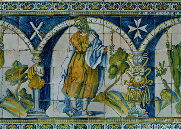 AZULEJO- ROBOAM- MONARCA HEBREO- PRIMER SOBERANO DE JUDA HIJO DE SALOMON
TALAVERA, BASILICA NTRA SEÑORA DEL PRADO
TOLEDO