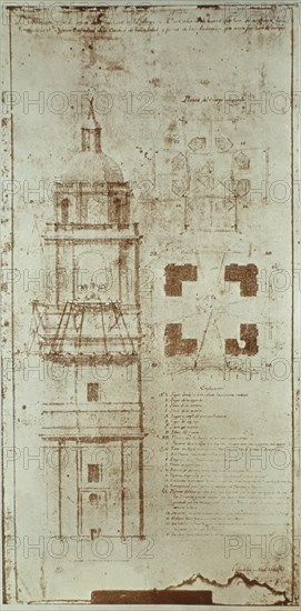 RODRIGUEZ VENTURA 1717/1785
ALZADO DE LA ANTIGUA TORRE DEL SOL
VALLADOLID, CATEDRAL
VALLADOLID