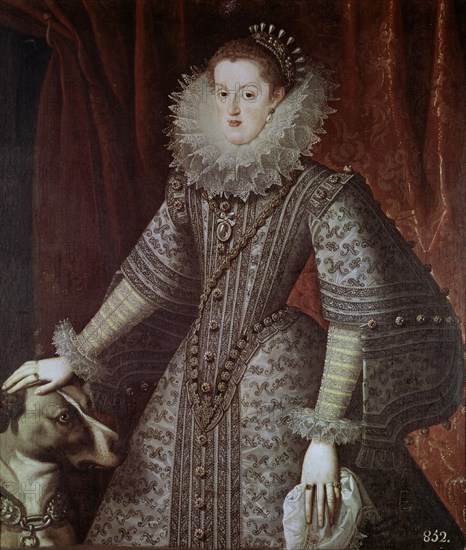 GONZALEZ BARTOLOME 1564/1627
REINA MARGARITA DE AUSTRIA (MUJER DE FELIPE III) 1609 L116x100cm NP716
Madrid, musée du Prado