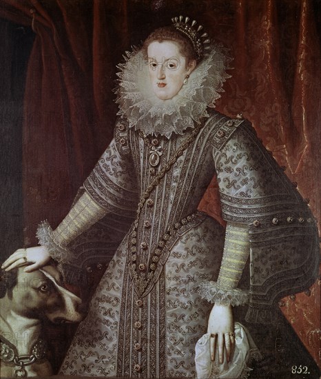 GONZALEZ BARTOLOME 1564/1627
REINA MARGARITA DE AUSTRIA (MUJER DE FELIPE III) 1609 L116x100cm  NP716
Madrid, musée du Prado