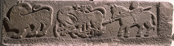 RELIEVE DE CAZADOR HALLADO EN S VICENTE S IX
OVIEDO, MUSEO ARQUEOLOGICO
ASTURIAS