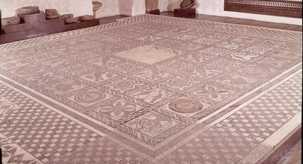 MOSAICO ROMANO PROCEDE DE VILLA VEGA DEL CIEGO
OVIEDO, MUSEO ARQUEOLOGICO
ASTURIAS