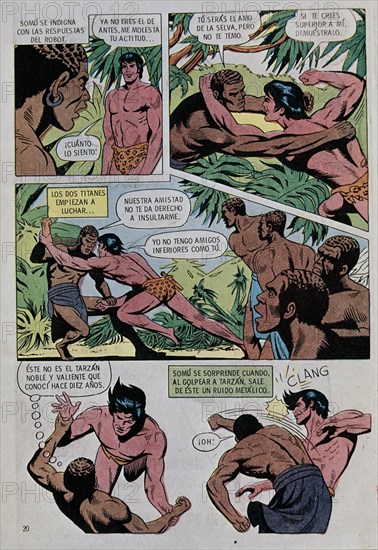 Page illustrée d'un comics de Tarzan