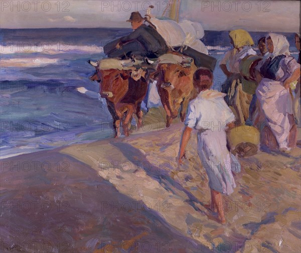 Sorolla, Sortant le bateau de pêche