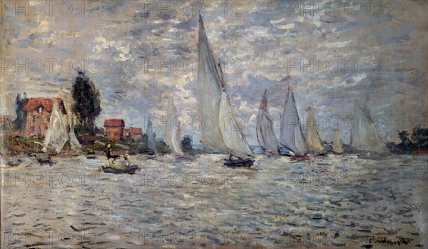 Monet, Les Barques. Régates à Argenteuil