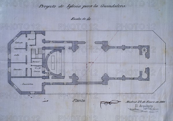 PLANTA DEL PROYECTO DE IGL PARA GUINDALERA
MADRID, ARCHIVO HISTORICO VILLA
MADRID