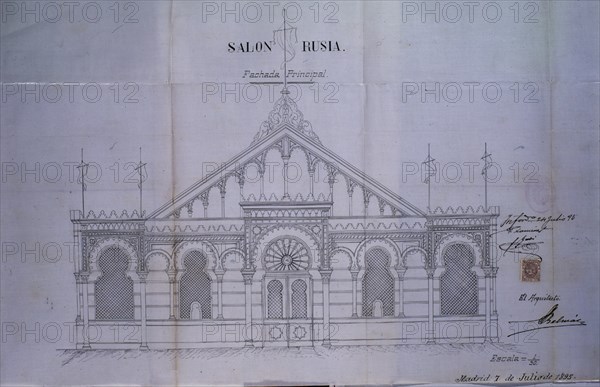 SALON RUSIA FACHADA PRINCIPAL PLANO
MADRID, ARCHIVO HISTORICO VILLA
MADRID