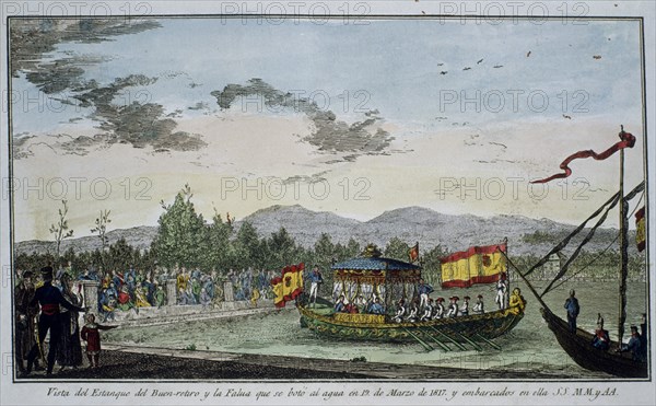 ESTANQUE DEL BUEN RETIRO Y LA FALUA QUE SE BOTO 19-MAR-1817
MADRID, ARCHIVO HISTORICO VILLA
MADRID
This image is not downloadable. Contact us for the high res.