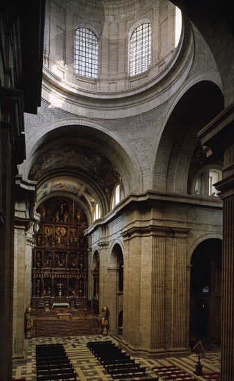 HERRERA JUAN DE 1530/97
BASILICA-INTERIOR HACIA LA CABECERA-VISTA DE LA CUPULA SOBRE PECHINAS-S XVI ARQUITECTURA MANIERISTA
SAN LORENZO DEL ESCORIAL, MONASTERIO-INTERIOR
MADRID

This image is not downloadable. Contact us for the high res.