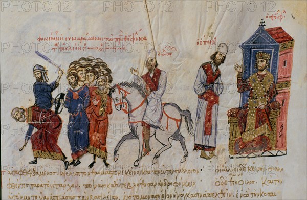 Skylitzès, Théophile donnant l'ordre d'exécuter le complice de Michel II