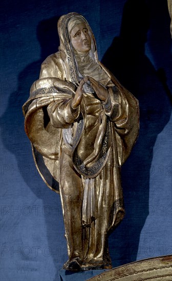 BERRUGUETE ALONSO 1488/1561
DET-CALVARIO-VIRGEN DOLOROSA- PERTENECIENTE AL RETABLO DE SAN BENITO 1526-MANIERISMO ESPAÑOL
VALLADOLID, MUSEO NACIONAL DE ESCULTURA-INTERIOR
VALLADOLID