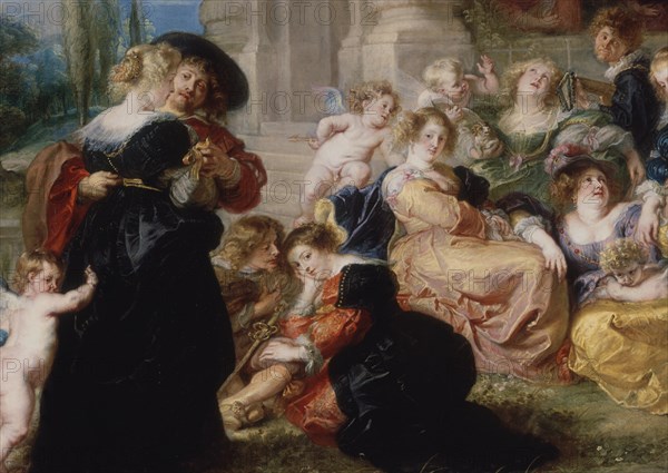 Rubens, The Garden of Love - Detail from the bottom left part