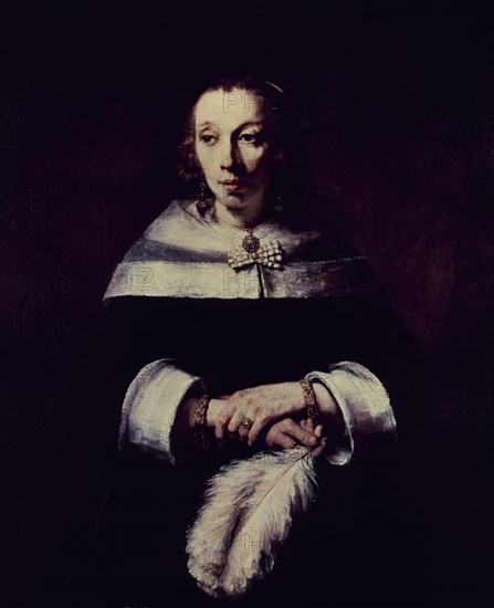 Harmenszoon Van Rijn Rembrandt, dit Rembrandt (1606-1669)
DAMA CON ABANICO
WASHINGTON D.F., NATIONAL GALLERY
EEUU