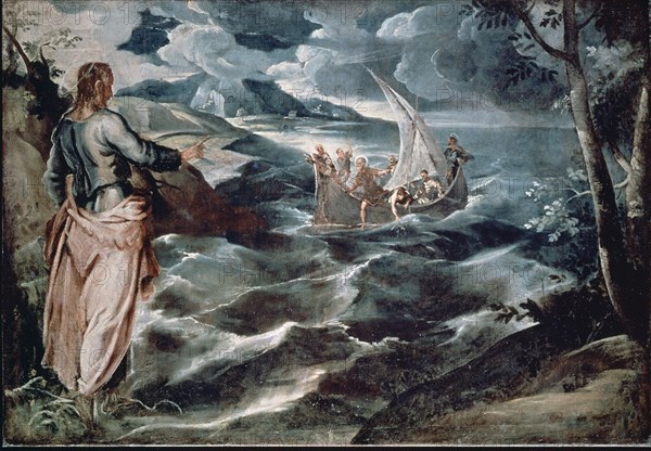 TINTORETTO J ROBUSTI 1518/94
"CRISTO EN EL MAR DE GALILEA"-JESUS CALMANDO LA TEMPESTAD
WASHINGTON D.F., NATIONAL GALLERY
EEUU