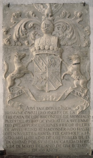 LAPIDA FUNERARIA DEL CABALLERO INGLÉS FRANCISCO BROWNE 1741
SANLUCAR DE BARRAMEDA, IGLESIA DEL CARMEN
CADIZ