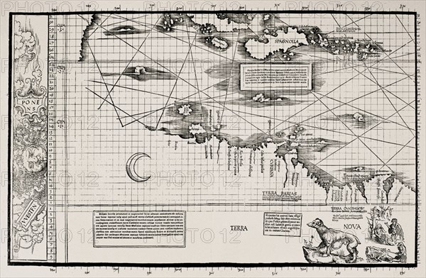 Waldseemüller, Hispaniola and unkown land