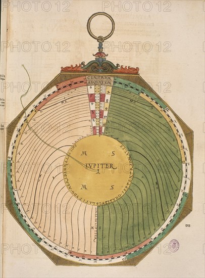 APIANO PEDRO 1495-1552
ASTRONOMICUM CAESAREUM 1540.  JUPITER. LIBRO ASTRONOMIA S XVI.
MADRID, BIBLIOTECA NACIONAL
MADRID